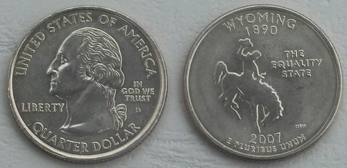 Usa state quarter - state, wyoming