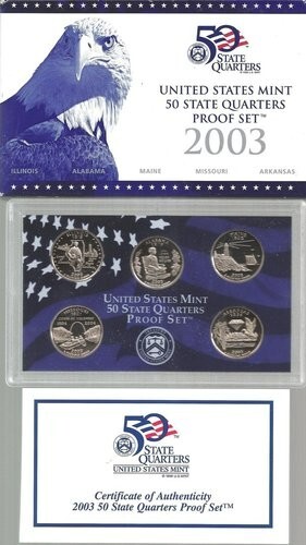Usa state quarters - state, proof