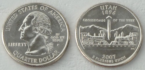 Usa state quarter 2007 utah - 2007, p